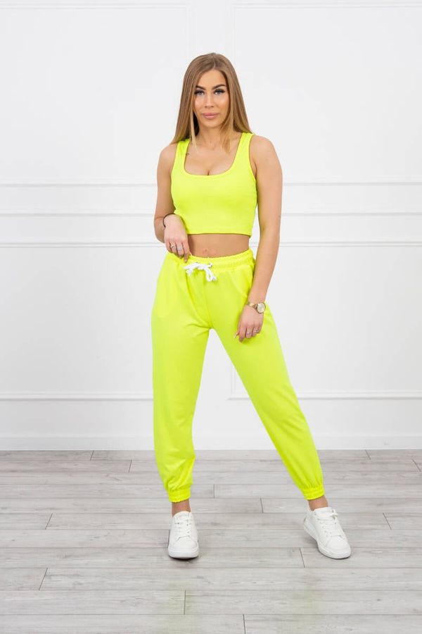 Kesi Set top+pants yellow neon