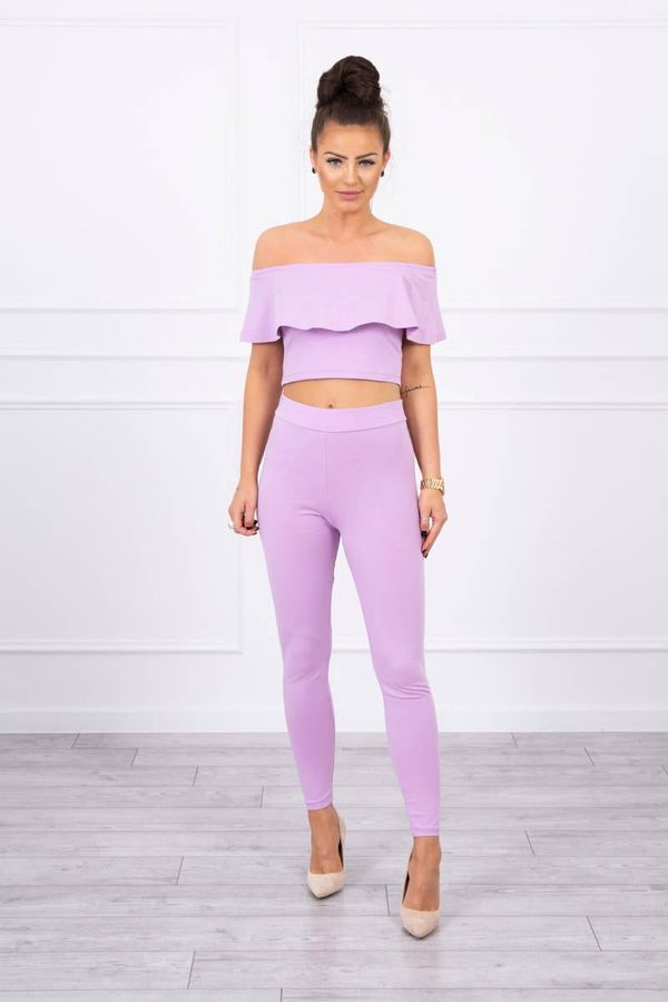 Kesi Set with a ruffle in purple color