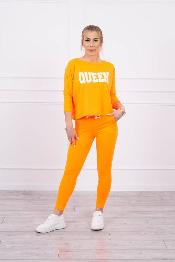 Kesi Set with orange neon Queen print