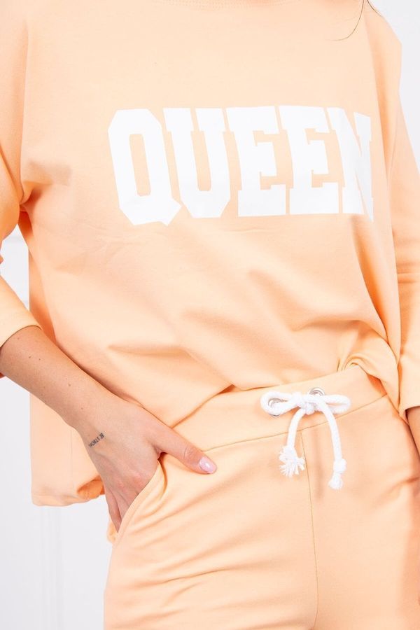 Kesi Set with peach queen print