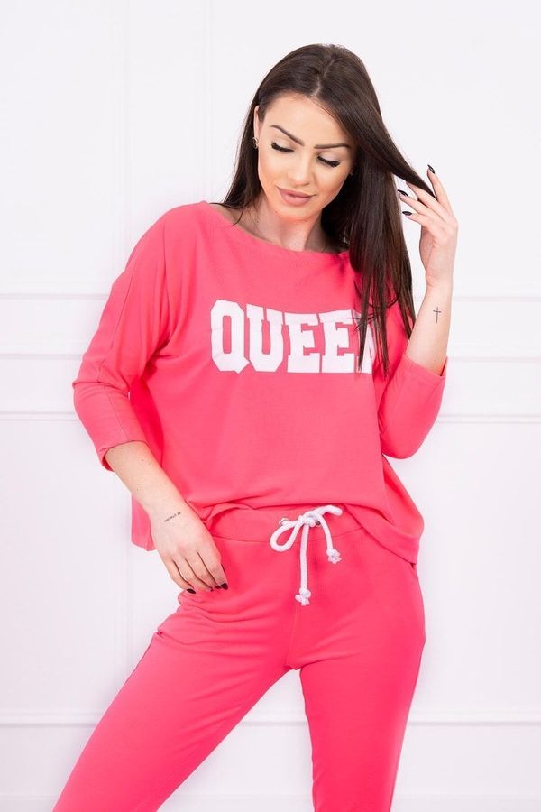 Kesi Set with pink neon print Queen