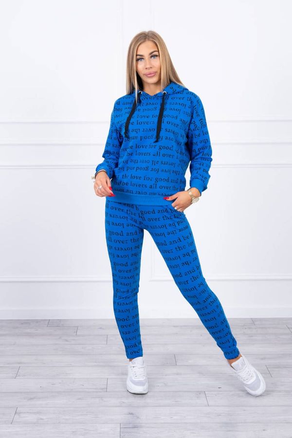 Kesi Set with purple blue print