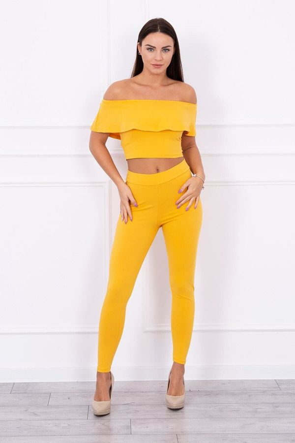 Kesi Set with ruffled mustard