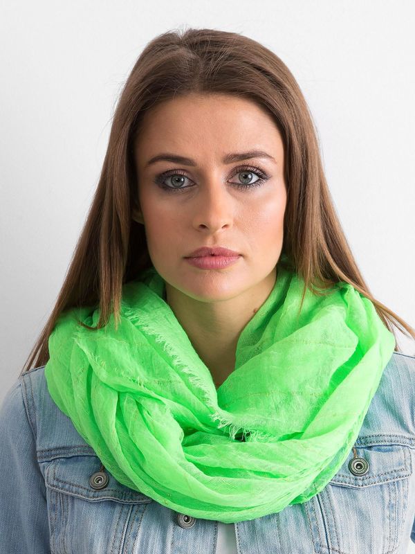 Fashionhunters Shawl with shiny thread, fluo green