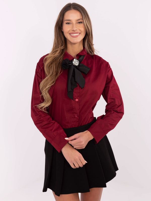 Italy Moda Shirt-DHJ-KS-9236.92P-burgundy