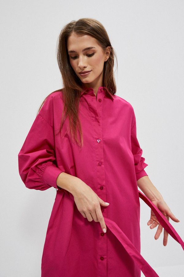 Moodo Shirt dress with belt at the waist