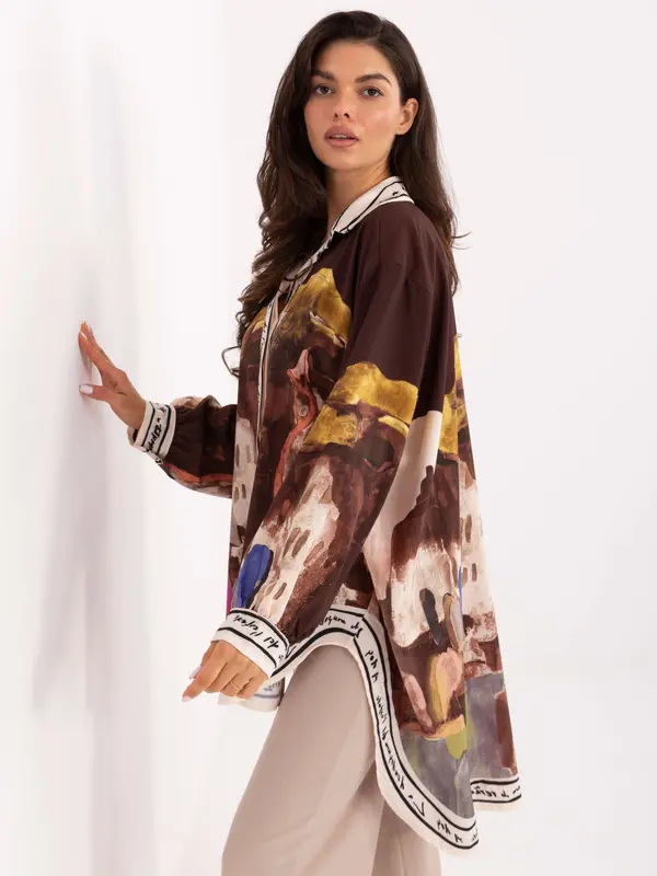 RUE PARIS Shirt-IT-KS-18729.12-brown