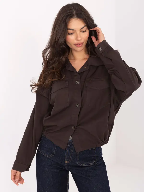 RUE PARIS Shirt-IT-KS-FL9273.86-dark brown