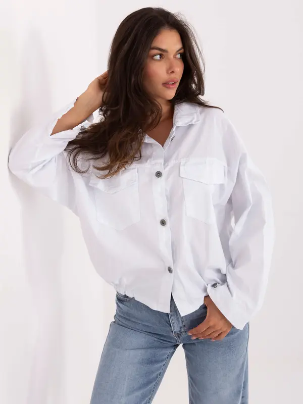 RUE PARIS Shirt-IT-KS-FL9273.86-white