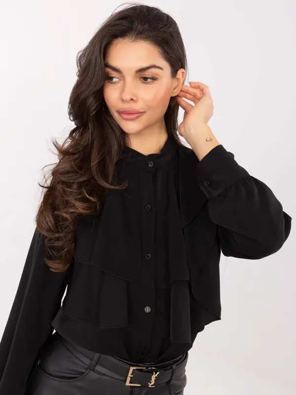 RUE PARIS Shirt-MI-KS-3282.53-black