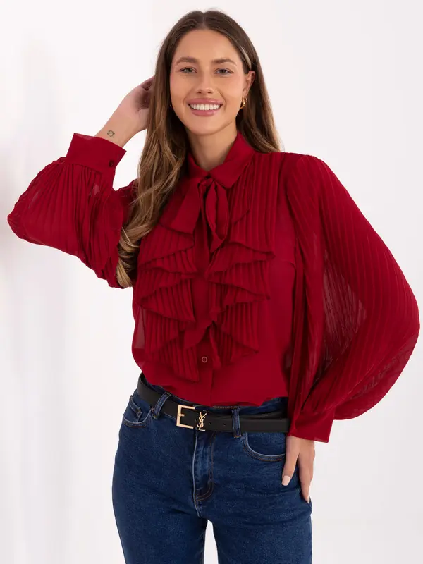 Italy Moda Shirt-MI-KS-A2818.09-burgundy