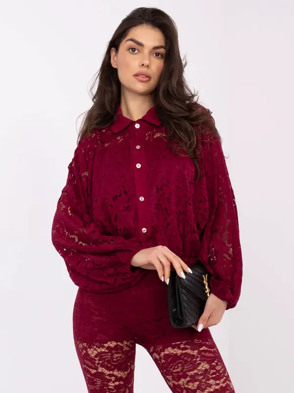 Italy Moda Shirt-MI-KS-C239.78-burgundy