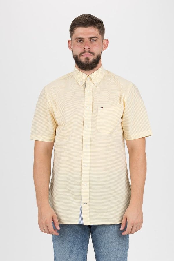 Tommy Hilfiger Shirt - TOMMY HILFIGER CLASSIC STRIPE SHIRT S/S light yellow-white