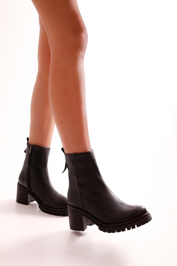 Shoeberry Shoeberry Women's Marlo Black Leather Boots, Black Leather.