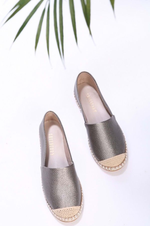 Shoeberry Shoeberry Women's Platinum Skin Espadrilles