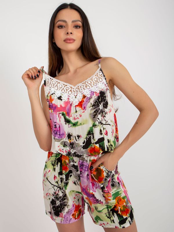 Fashionhunters Short jumpsuit with shoulder straps