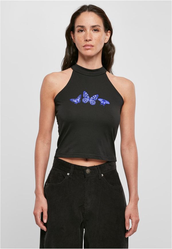 Mister Tee Short Top Butterfly Turtleneck Black