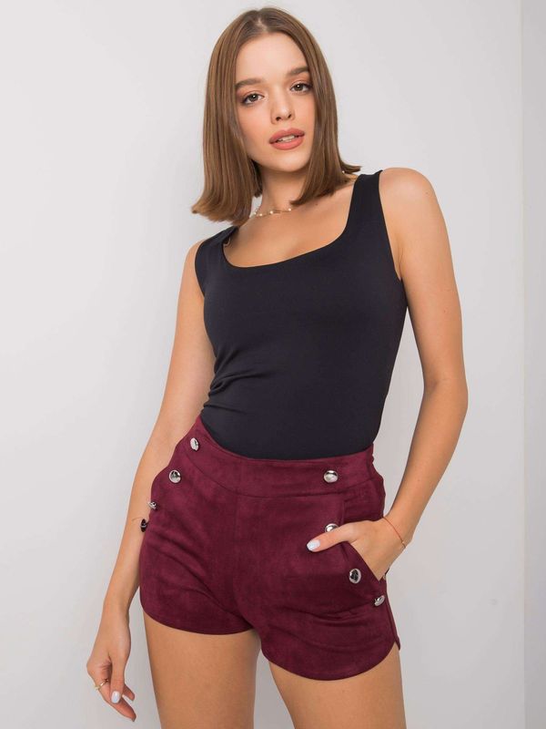 RUE PARIS Shorts-CHA-SN-1257.89P-burgundy