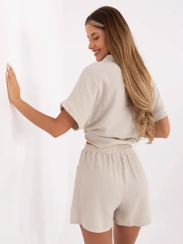 Italy Moda Shorts-MO-SN-9717.95-beige