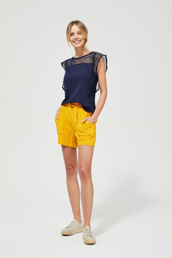 Moodo Shorts with puffed waist - yellow