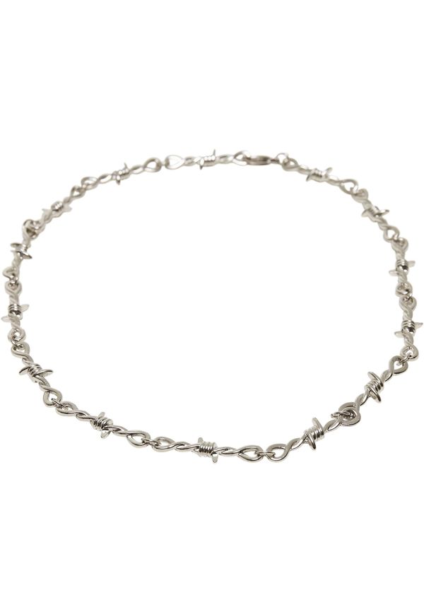 Urban Classics Accessoires Silver barbed wire necklace