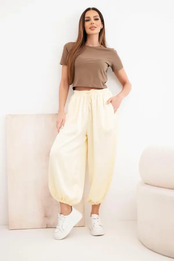 Kesi Włoski Široke hlače Aladdin z elastičnim pasom