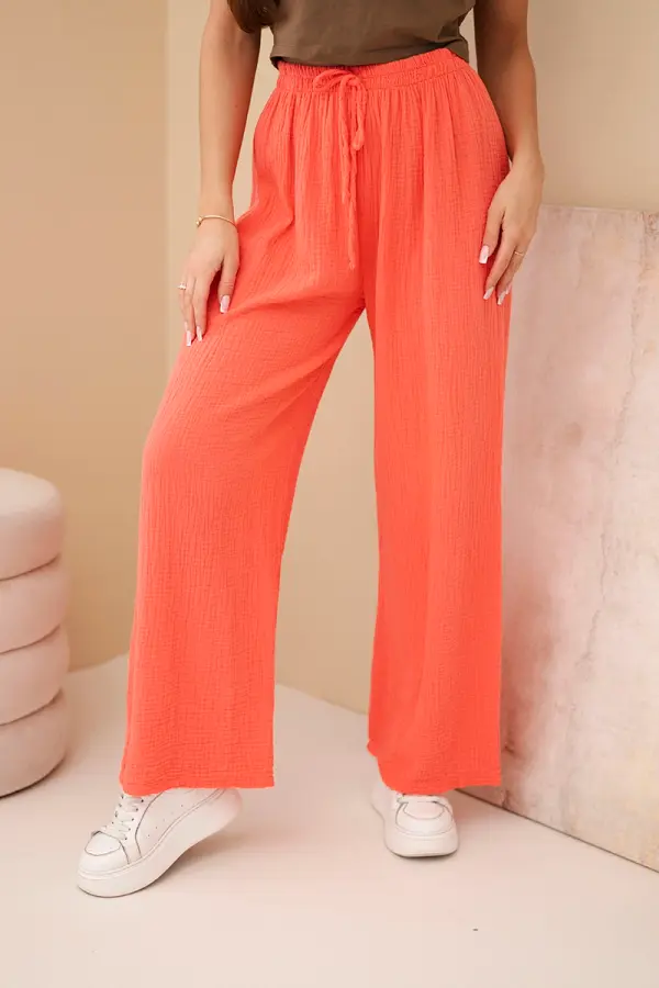 Kesi Włoski Široke hlače iz muslina Kesi Włoski