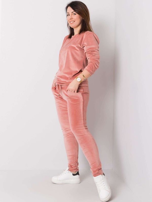 Fashionhunters Size dusty pink plus velour