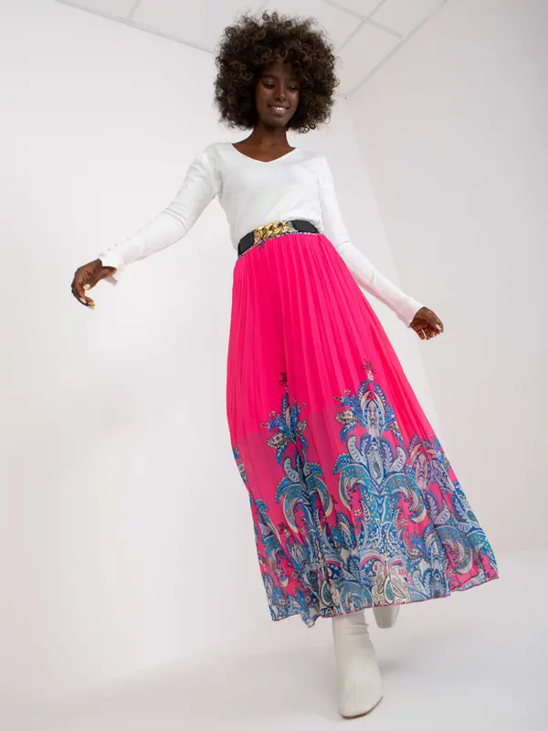 Italy Moda Skirt-DHJ-SD-10620B.43-dark pink