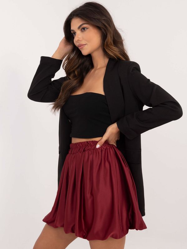 Italy Moda Skirt-DHJ-SD-19865.45-burgundy