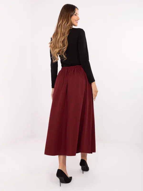 RUE PARIS Skirt-IT-SD-81036.32-burgundy