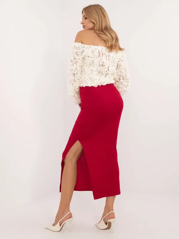 Italy Moda Skirt-MI-SD-20730.69-red