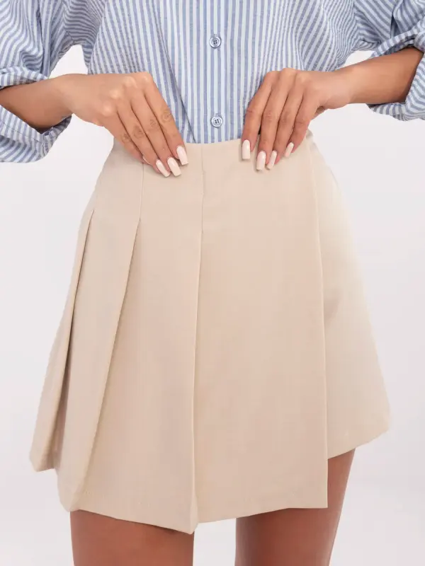 Italy Moda Skirt-MI-SD-88662.92-beige
