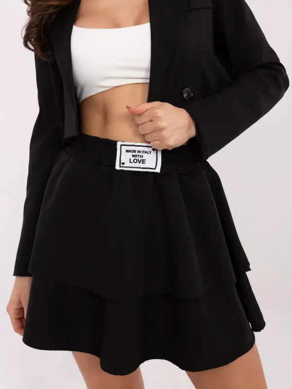 Italy Moda Skirt-MI-SD-G9123-1.25-black