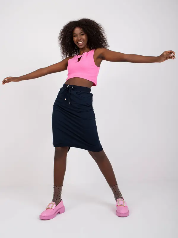 BASIC Feel Good Skirt-RV-SD-4793-1.32-navy blue