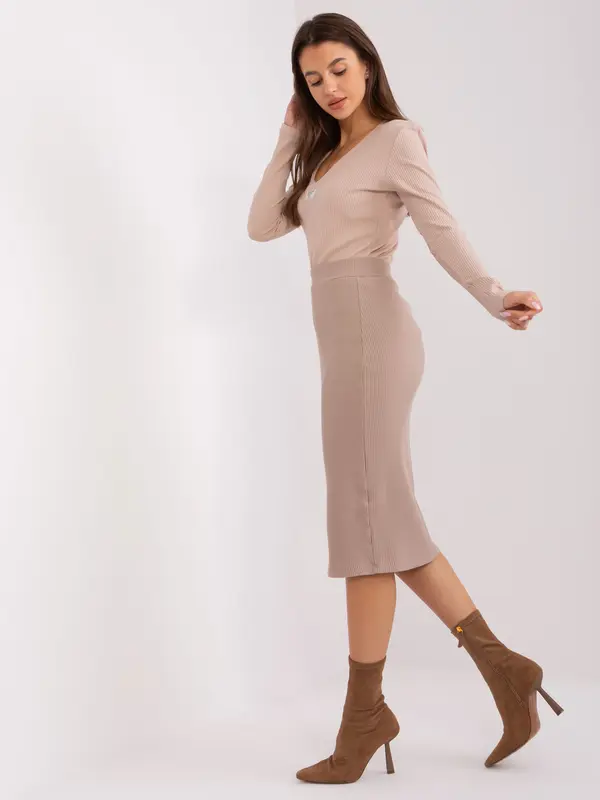 RELEVANCE Skirt-RV-SD-9186.39P-dark beige