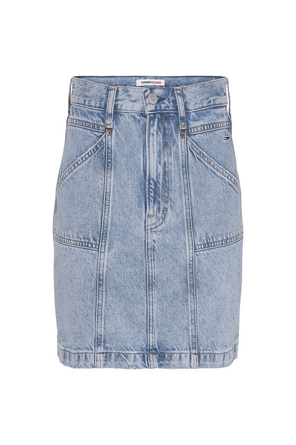 Tommy Hilfiger Jeans Skirt - Tommy Jeans MOM SKIRT K PCKT BE715 SVLBRG pale blue