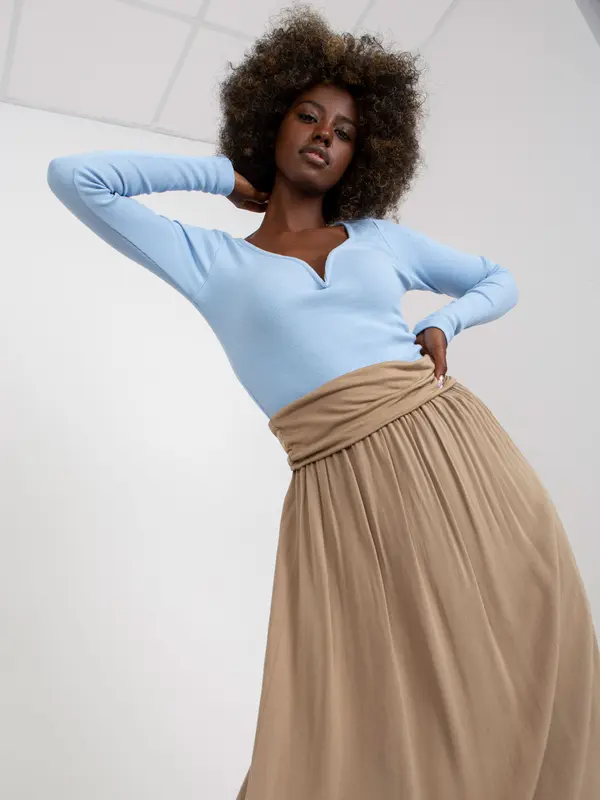 Och Bella Skirt-TW-SD-BI-82160.48-dark beige