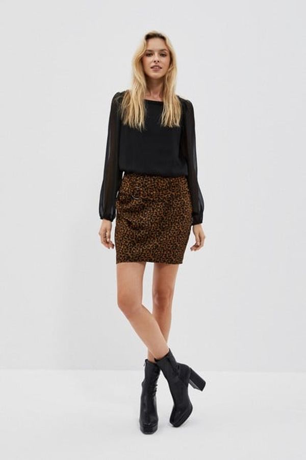 Moodo Skirt with print and metallic thread