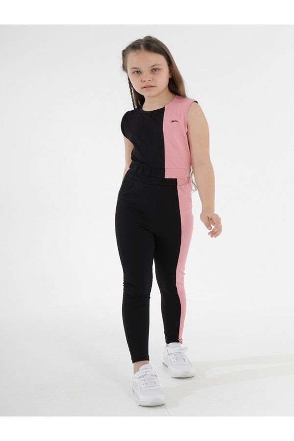 Slazenger Slazenger Dimas Girls Tracksuit Suit Black