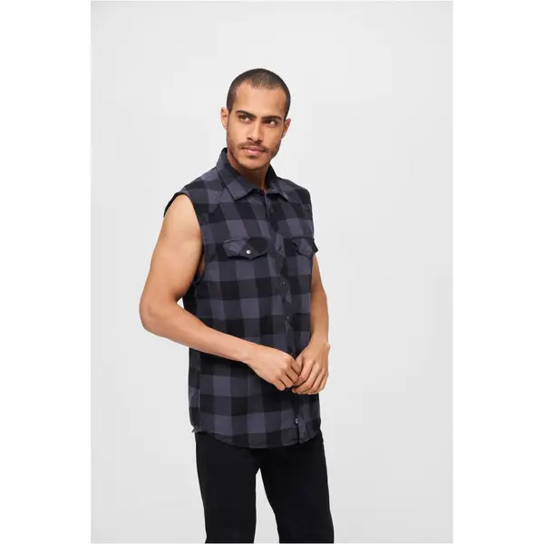 Brandit Sleeveless shirt black/grey