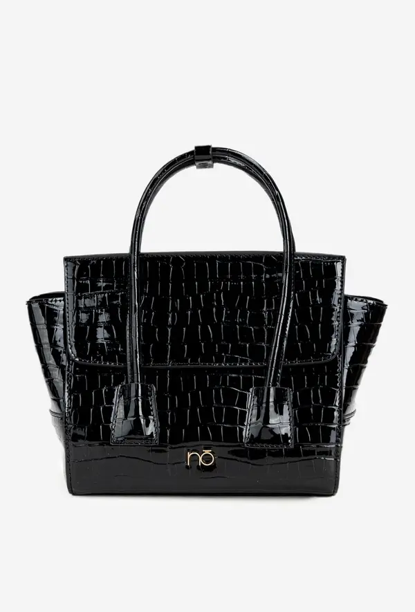 Nobo Small Box Bag with Embossed Pattern NOBO BAG5800-M20 Black