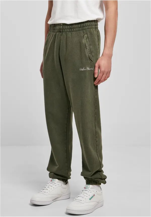 Urban Classics Small embroidered sweatpants bottlegreen