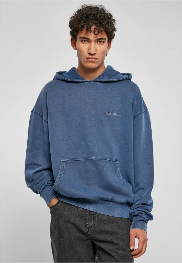 Urban Classics Small embroidery with a spaceblue hood