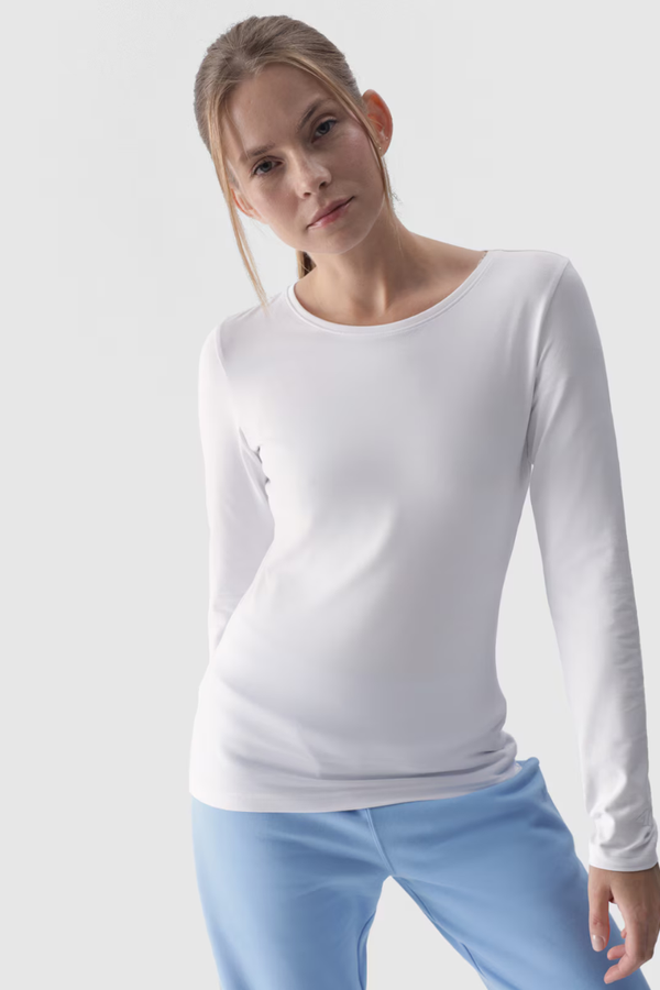 4F Smooth Long Sleeve T-Shirt Longsleeve 4F White 4FWMM00TLO