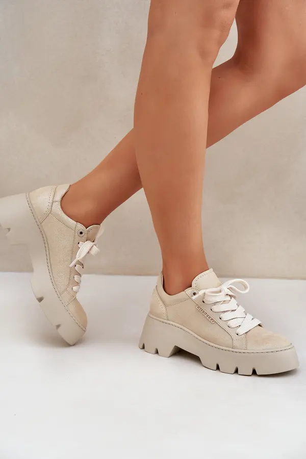 CheBello Sneakers Sports Shoes On Platform CheBello 4632 Gold