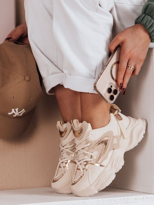 DStreet Sneakersy damskie EASYPACE beżowe Dstreet