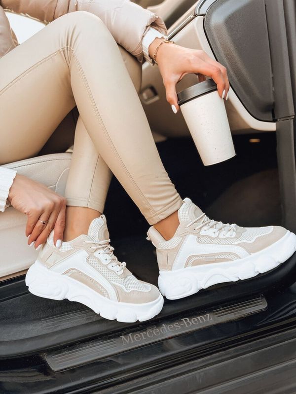 DStreet Sneakersy damskie TIRA beżowe Dstreet