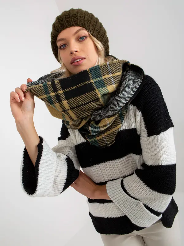 Factory Price Snood-AT-KM-1402.20-black-beige