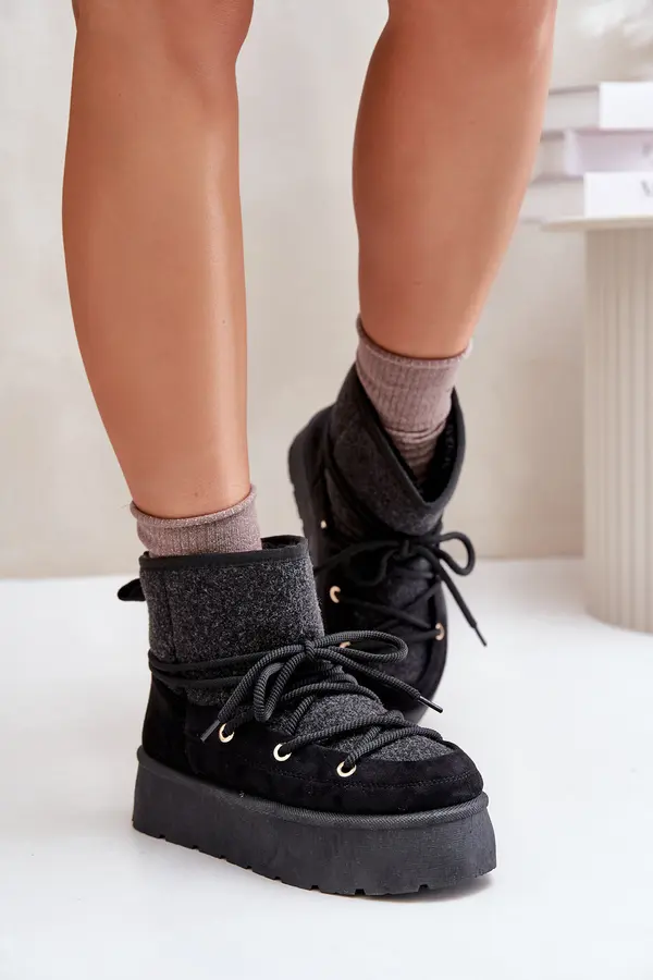 Boto Snow boots with platform bindings black Mavora